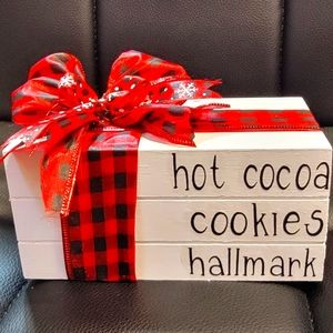 Christmas book decor